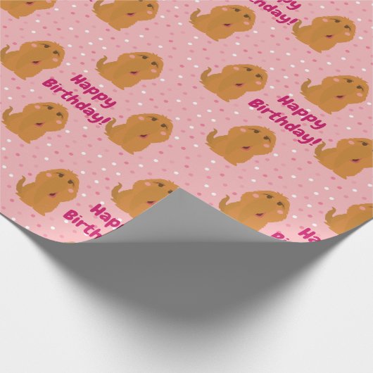 Snuffleupagus Pink Polka Dot Pattern Geschenkpapier (Ecke)