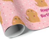 Snuffleupagus Pink Polka Dot Pattern Geschenkpapier (Rolleneckpunkt)