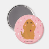 Snuffleupagus Pink Polka Dot Pattern Magnet (Vorderseite/Rückseite)