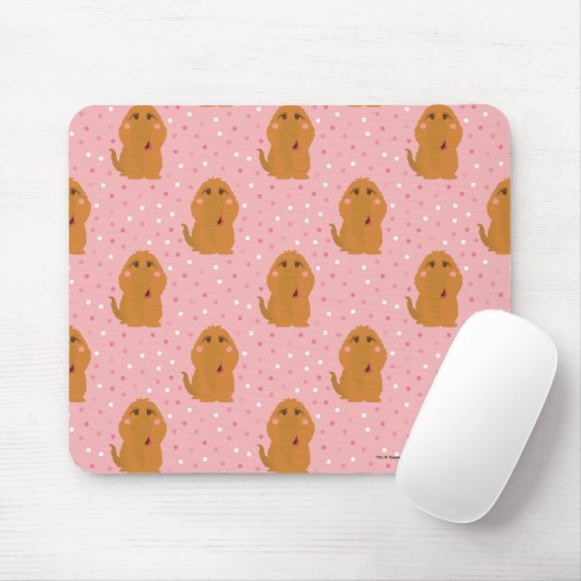 Snuffleupagus Pink Polka Dot Pattern Mousepad (Mit Mouse)