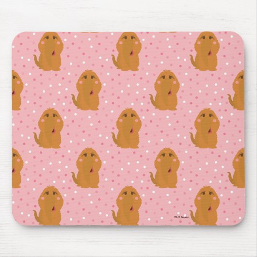 Snuffleupagus Pink Polka Dot Pattern Mousepad (Vorne)