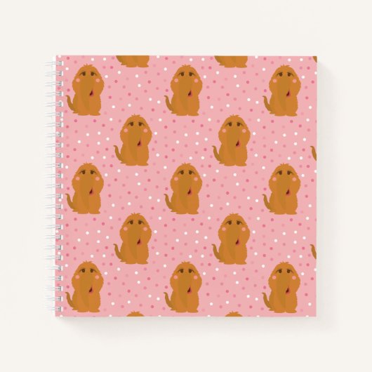 Snuffleupagus Pink Polka Dot Pattern Notizblock (Vorderseite)