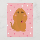 Snuffleupagus Pink Polka Dot Pattern Postkarte (Vorderseite)