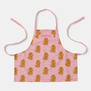 Snuffleupagus Pink Polka Dot Pattern Schürze