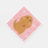 Snuffleupagus Pink Polka Dot Pattern Serviette (Ecke)