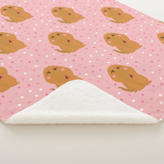 Snuffleupagus Pink Polka Dot Pattern Sherpadecke (3/4)
