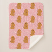 Snuffleupagus Pink Polka Dot Pattern Sherpadecke (Vorderseite)