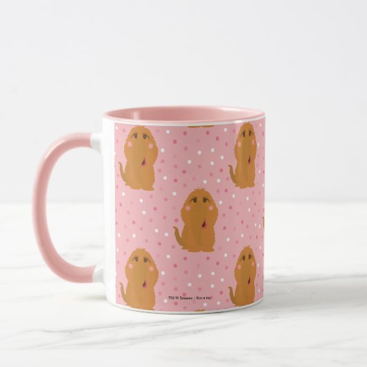 Snuffleupagus Pink Polka Dot Pattern Tasse (Links)