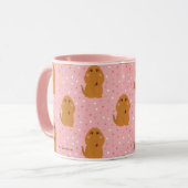Snuffleupagus Pink Polka Dot Pattern Tasse (Vorderseite Links)