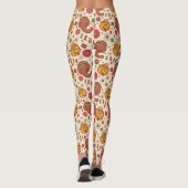 Snuffleupagus und Big Bird Groovy Blume Muster Leggings (Rückseite)