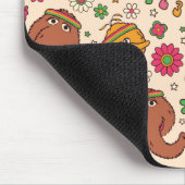 Snuffleupagus und Big Bird Groovy Blume Muster Mousepad (Ecke)