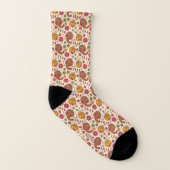 Snuffleupagus und Big Bird Groovy Blume Muster Socken (Links - Innen)