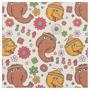 Snuffleupagus und Big Bird Groovy Blume Muster Stoff