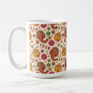 Snuffleupagus und Big Bird Groovy Blumenmuster Kaffeetasse