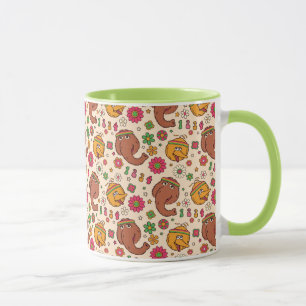 Snuffleupagus und Big Bird Groovy-Blumenmuster Tasse