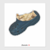 "Snug as a Bug: The Kitten's Croc Nickerchen" Aufkleber (Blatt)