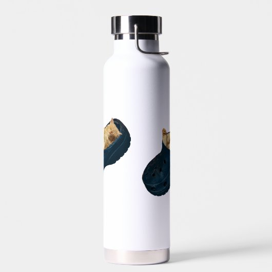 "Snug as a Bug: The Kitten's Croc Nickerchen" Trinkflasche (Links)