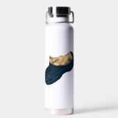 "Snug as a Bug: The Kitten's Croc Nickerchen" Trinkflasche (Rückseite)