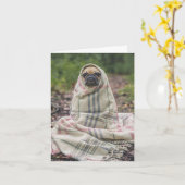 Snug as a Pug in a Rug Card Karte (Gelbe Blume)