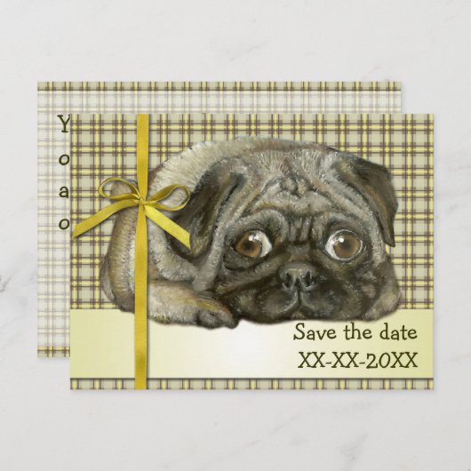 Snug Mops Ankündigungspostkarte (Vorne/Hinten)