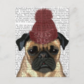 Snug Mops Postkarte (Vorderseite)