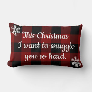 Snugggle Sie Weihnachten rustikale Buffalo Kariert Lendenkissen