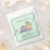 Snuggle Baby Boy - Green & Lila Baby Dusche Geschenktütchen (Ausgeschnitten)