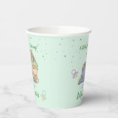 Snuggle Baby Boy - Green & Lila Baby Dusche Pappbecher (Links)