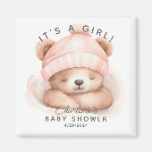 Snuggle Bear Baby Dusche Gefallen Magnet (Vorne)