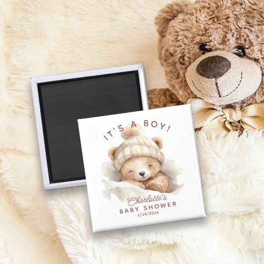 Snuggle Bear Baby Dusche Gefallen Magnet