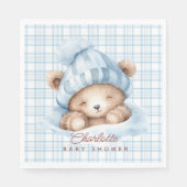 Snuggle Bear Baby Dusche Serviette (Vorderseite)