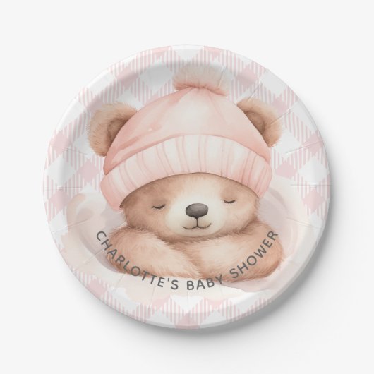 Snuggle Bear Baby Duschpapier Teller (Vorderseite)