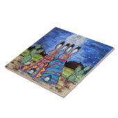 "Snuggle Bunnies" 6" Fliesen/Trivet; Romantische K Fliese (Seite)