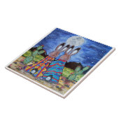 "Snuggle Bunnies" 6" Fliesen/Trivet; Romantische K Fliese (Seite)