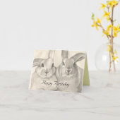 Snuggle Bunnies, Geburtstagskarte Karte (Gelbe Blume)