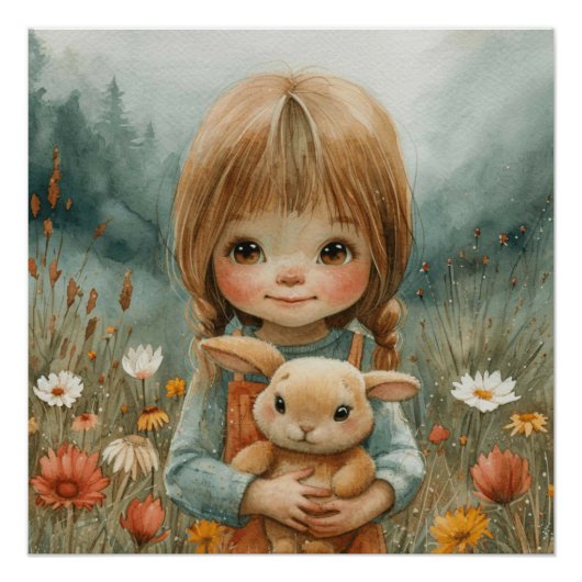 Snuggle Bunny: Ein bisschen Whimsy Bunny Poster (Vorderseite)