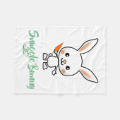 Snuggle Bunny Kawaii Custom Fleecedecke (Vorderseite (Horizontal))