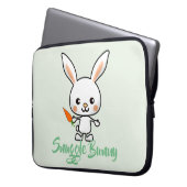 Snuggle Bunny Kawaii Custom Laptopschutzhülle (Vorderseite Links)