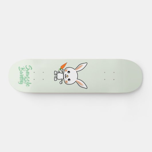 Snuggle Bunny Kawaii Custom Skateboard (Horizontal)