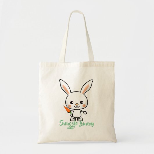 Snuggle Bunny Kawaii Custom Tragetasche (Vorne)