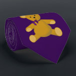 Snuggle den Teddybären Krawatte<br><div class="desc">Snuggle ist ein Spaßlicht Rost farbiger Teddybär,  der einen hellen lila Bogen trägt.  Er ist für jeder alles Alters passend.  Netter kleiner Bär des großen Spaßes.</div>