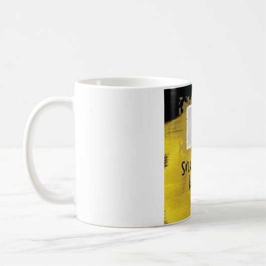 Snuggle Freund-kundenspezifische schwarzer/gelber Kaffeetasse (Links)