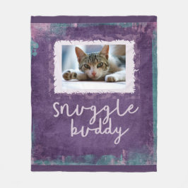 Snuggle Freund-lila/aquamarine Fleece-Foto-Decke Fleecedecke