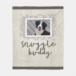 Snuggle Freund TAN/Brown-Fleece-HundeFoto-Decke Fleecedecke