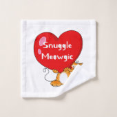 Snuggle Meowgic Funny Cat Pub Art Badhandtuch Set (Waschlappen)