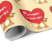 Snuggle Meowgic Funny Cat Pub Art Geschenkpapier (Rolleneckpunkt)