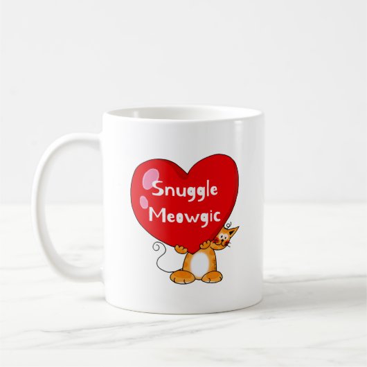 Snuggle Meowgic Funny Cat Pub Art Kaffeetasse (Links)