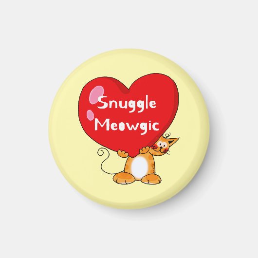 Snuggle Meowgic Funny Cat Pub Art Magnet (Vorne)