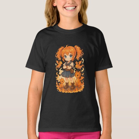 Snuggle Pup Dragon Girl T-Shirt (Vorderseite)