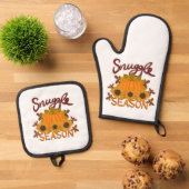 "Snuggle Season" Oven Mitt and Pot Holder Set (Oben Unten)